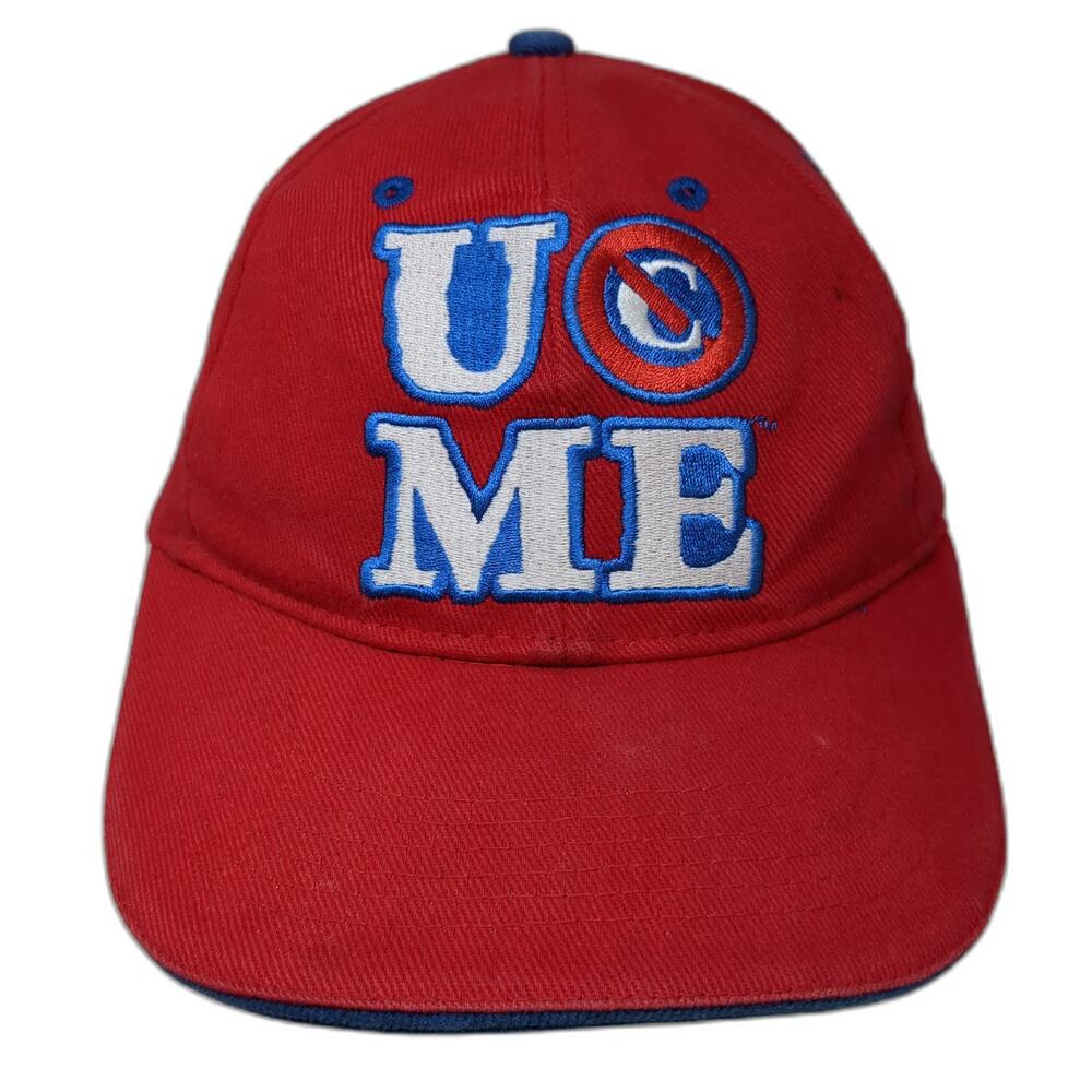 WWE Baseball Cap Red One Size John Cena You Cant See Me Hustle Loyalty Hat